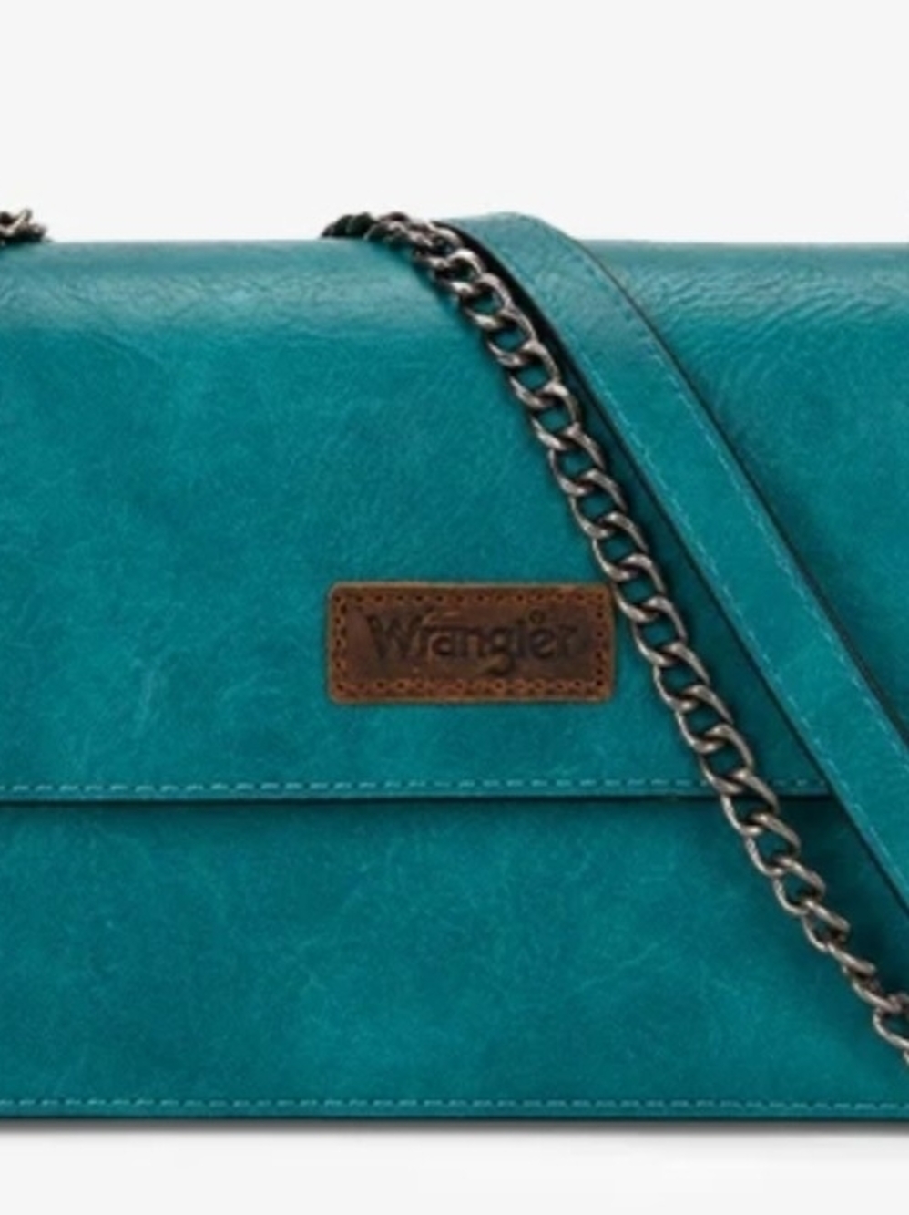 New Wrangler Full Grain Leather Flap Crossbody
